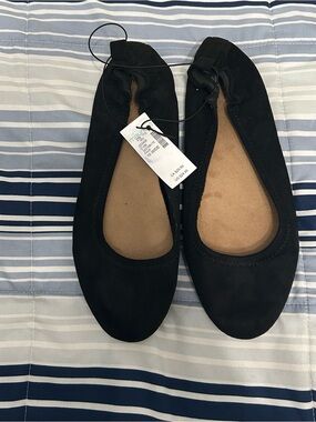 Maurices Black Suede Ballet Flats